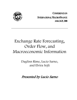 Exchange Rate Forecasting, Order Flow, and Macroeconomic