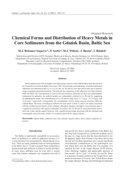 Chemical Forms and Distribution of Heavy Metals in Core