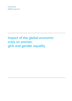 Impact of the global economic crisis on women, girls and