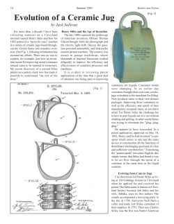Evolution of a Ceramic Jug &ndash; Henry Stiles