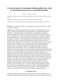 Can the structure of amorphous indium gallium zinc oxide be