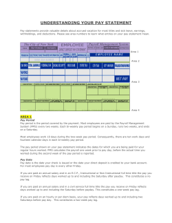 UNDERSTANDING YOUR PAY STATEMENT