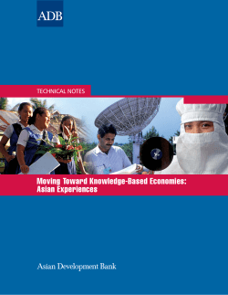 Moving Toward Knowledge-Based Economies: Asian Experiences