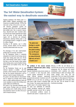 Supplying populations with drinking water is a global problem