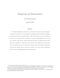 Bargaining and Bicameralism