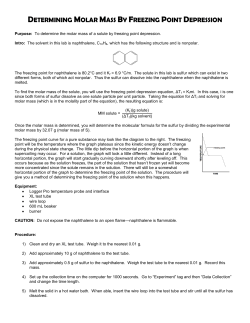 ADVANCED CHEMISTRY LAB REPORT