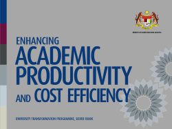 improving academic productivity and cost efficiency