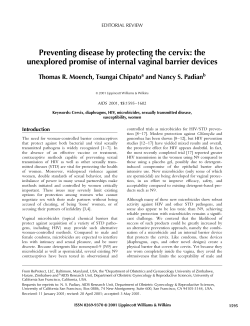 Preventing disease by protecting the cervix