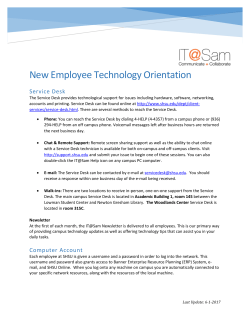 New Employee Technology Orientation