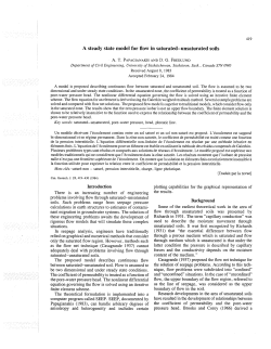 A steady state model for flow in saturated-unsaturated