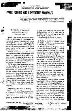 Paper Folding and Convergent Sequences