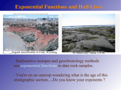 Exponential Functions and Half-Lives