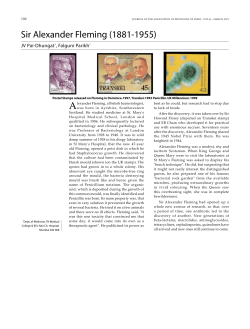 Sir Alexander Fleming (1881-1955) - Journal of the Association of