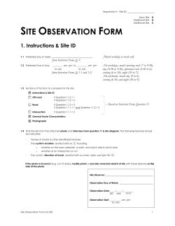 site observation form