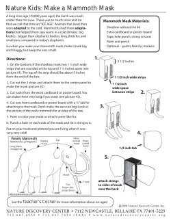 Nature Kids: Make a Mammoth Mask