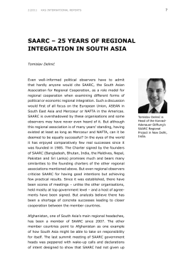 25 Years Of Regional Integration In South Asia - Konrad