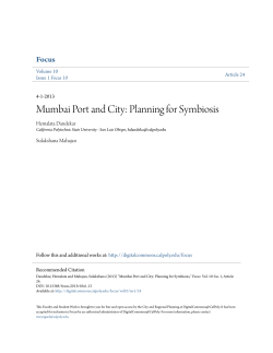 Mumbai Port and City: Planning for Symbiosis