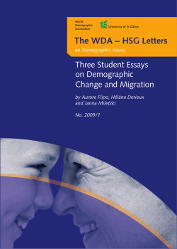 Three Student Essays on Demographic Change and Migration