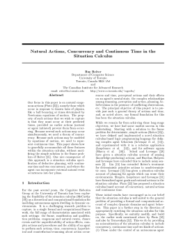 Natural Actions, Concurrency and Continuous Time in the Situation