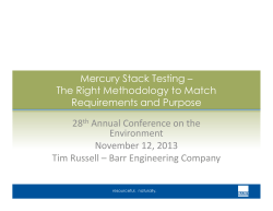 Mercury Stack Testing &ndash; The Right Methodology to - AWMA-UMS