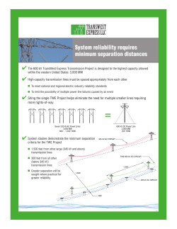 packet of four handouts - TransWest Express Transmission Project