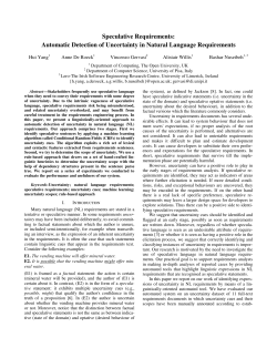 Speculative Requirements - Open Research Online