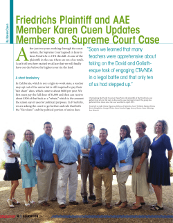 Friedrichs Plaintiff and AAE Member Karen Cuen Updates Members