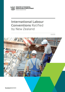 International Labour Conventions Ratified by New Zealand