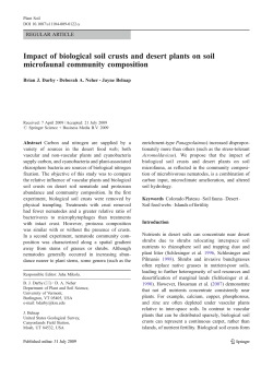 Impact of biological soil crusts and desert plants on soil microfaunal