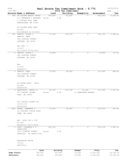 Real Estate Tax Commitment Book - 8.770