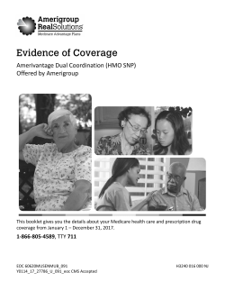 Evidence of Coverage