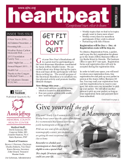 GET FIT DON`T QUIT - Annie Jeffrey Memorial County Health Center