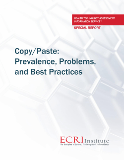 Copy/Paste - ECRI Institute