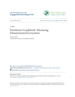 Measuring Entrepreneurial Ecosystems