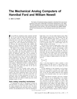 The mechanical analog computers of Hannibal Ford and