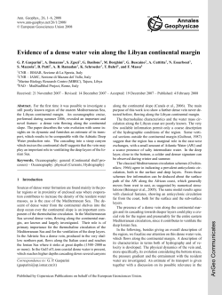Evidence of a dense water vein along the Libyan continental margin