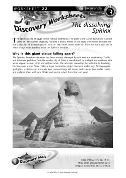 The dissolving Sphinx