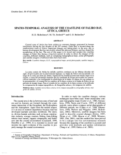spatio-temporal analysis of the coastline of faliro bay, attica, greece