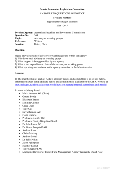 SQ - Senate Estimates Question on Notice