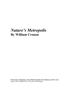 Nature`s Metropolis - University of Washington
