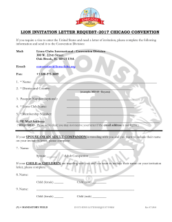 lion invitation letter request–2017 chicago convention