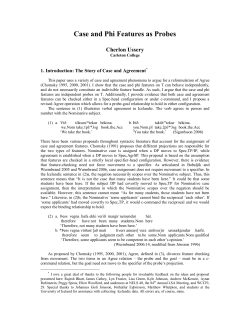 Case and Phi Features as Probes