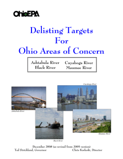 Delisting Targets For Ohio Areas of Concern