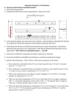 Semester 1 Final Review