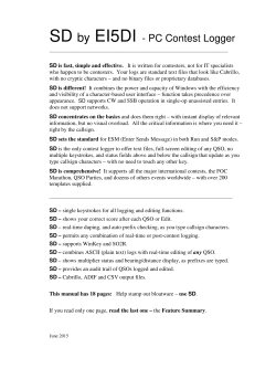 SD by EI5DI - PC Contest Logger