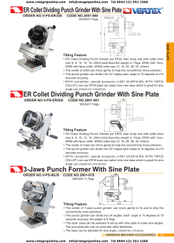 ER Collet Dividing Punch Grinder With Sine Plate ER Collet Dividing