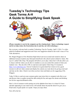Tech Tips 4-05-2016