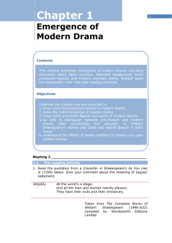Emergence of Modern Drama