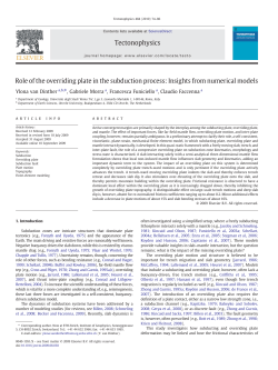 Role of the overriding plate in the subduction process