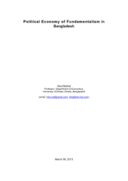 Political Political Economy of Fundamentalism of Fundamentalism in